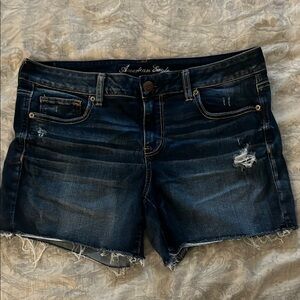 American Eagle Outfitters Blue Jean Shorts Distressed Style